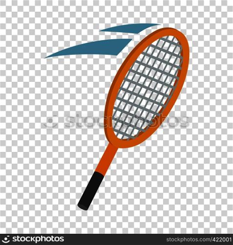 Tennis racket isometric icon 3d on a transparent background vector illustration. Tennis racket isometric icon
