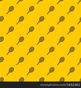 Tennis racket pattern seamless vector repeat geometric yellow for any design. Tennis racket pattern vector