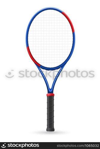 tennis racket vector illustration isolated on white background