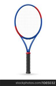 tennis racket vector illustration isolated on white background