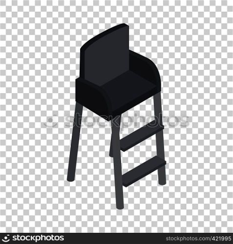 Tennis referee chair isometric icon 3d on a transparent background vector illustration. Tennis referee chair isometric icon
