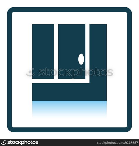 Tennis replay ball in icon. Shadow reflection design. Vector illustration.