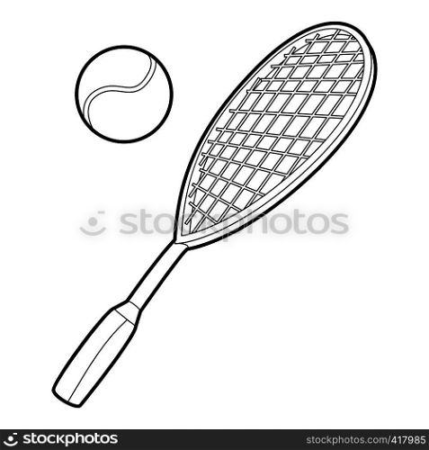Tennis sport icon. Outline illustration of tennis sport vector icon for web. Tennis sport icon, outline style