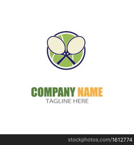 Tennis sport logo icon design,badge template,design element