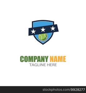 Tennis sport logo icon design,badge template,design element