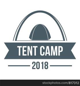 Tent camp emblem logo. Vintage illustration of tent camp emblem vector logo for web. Tent camp emblem logo, vintage style