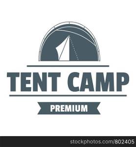 Tent camp logo. Vintage illustration of tent camp vector logo for web. Tent camp logo, vintage style