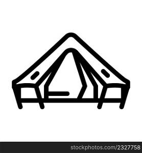 tent camping line icon vector. tent camping sign. isolated contour symbol black illustration. tent camping line icon vector illustration