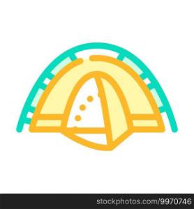 tent for adventure color icon vector. tent for adventure sign. isolated symbol illustration. tent for adventure color icon vector illustration