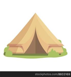 Tent forest icon cartoon vector. Camping house. Weekend travel. Tent forest icon cartoon vector. Camping house