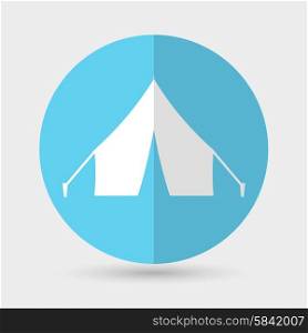 Tent icon on a white background