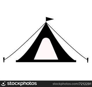 tent icon on white background. flat style. tourist tent icon for your web site design, logo, app, UI. tent camping symbol. tent sign.