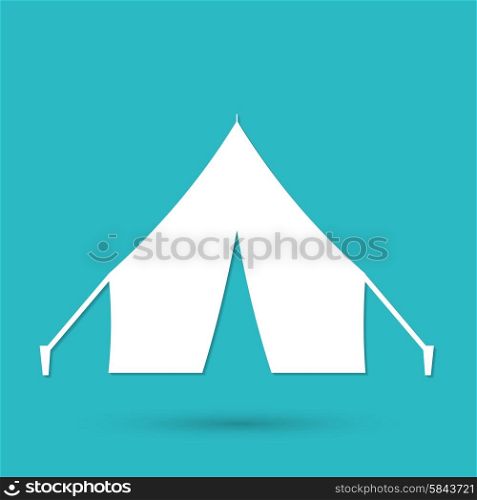 Tent icon, Vector illustration