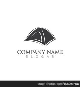  Tent logo and symbol vector image