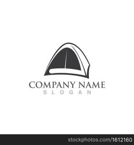  Tent logo and symbol vector image