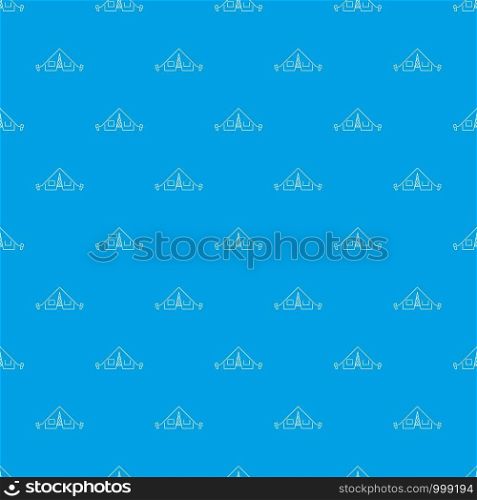 Tent pattern vector seamless blue repeat for any use. Tent pattern vector seamless blue