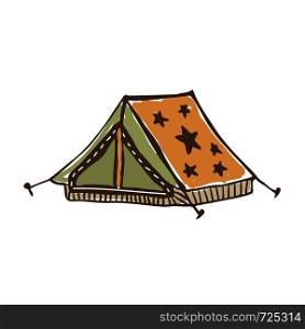 Tent Vector icon. Hand drawn Illustration. Tent Vector icon. Hand drawn Illustration.