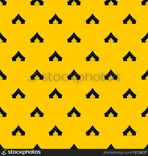 Tent with a triangular roof pattern seamless vector repeat geometric yellow for any design. Tent with a triangular roof pattern vector