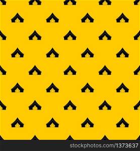 Tent with a triangular roof pattern seamless vector repeat geometric yellow for any design. Tent with a triangular roof pattern vector