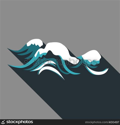 Tenth wave icon. Flat illustration of tenth wave vector icon for web. Tenth wave icon, flat style
