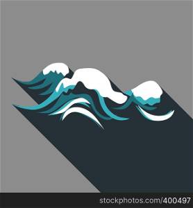 Tenth wave icon. Flat illustration of tenth wave vector icon for web. Tenth wave icon, flat style