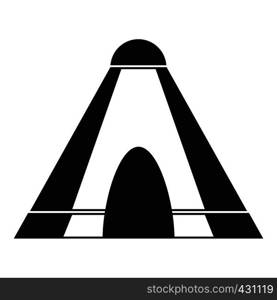 Tepee icon. Simple illustration of tepee vector icon for web. Tepee icon, simple style