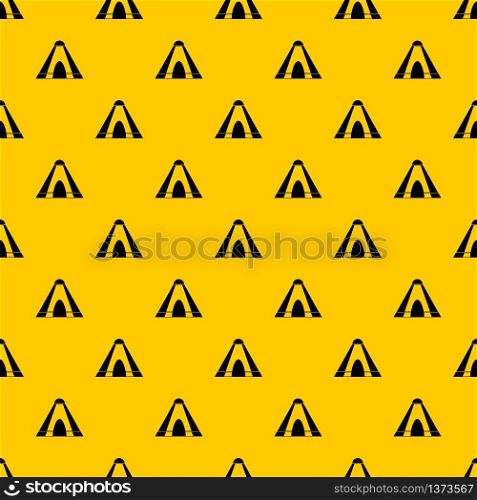 Tepee pattern seamless vector repeat geometric yellow for any design. Tepee pattern vector