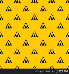 Tepee pattern seamless vector repeat geometric yellow for any design. Tepee pattern vector