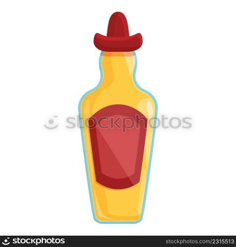 Tequila bottle icon cartoon vector. Glass shot. Mexico drink. Tequila bottle icon cartoon vector. Glass shot