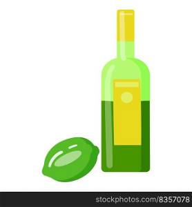 Tequila bottle icon cartoon vector. Mexican drink. Dinner food. Tequila bottle icon cartoon vector. Mexican drink