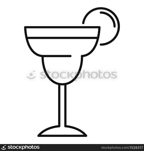 Tequila cocktail icon. Outline tequila cocktail vector icon for web design isolated on white background. Tequila cocktail icon, outline style