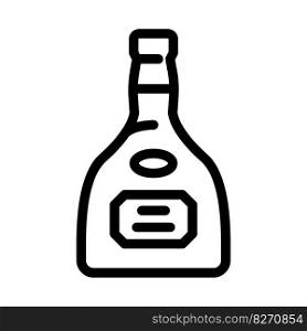 tequila drink bottle line icon vector. tequila drink bottle sign. isolated contour symbol black illustration. tequila drink bottle line icon vector illustration