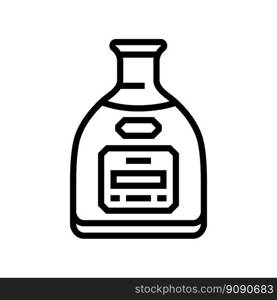 tequila glass bottle line icon vector. tequila glass bottle sign. isolated contour symbol black illustration. tequila glass bottle line icon vector illustration