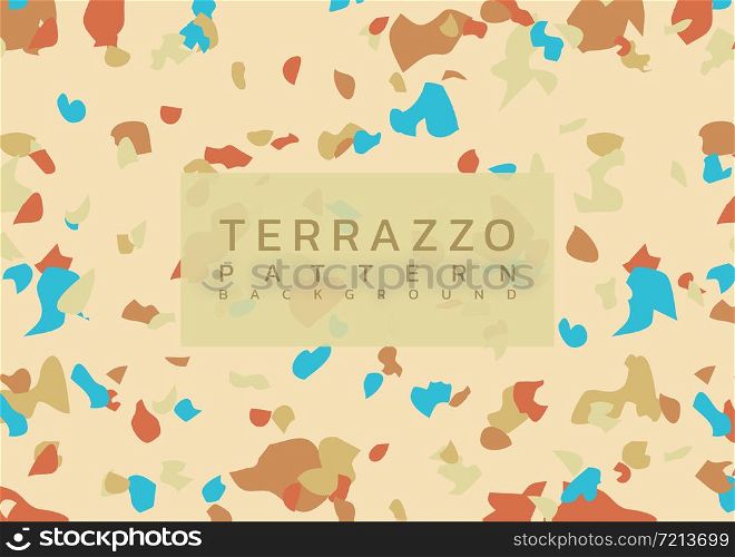 Terazzo background mable modern style art colorful design with space for your text. vector illustration