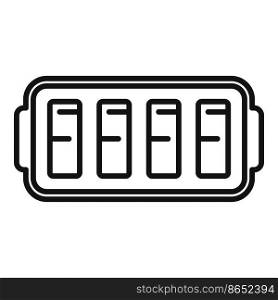 Terminal breaker icon outline vector. Electric box. Home fuse. Terminal breaker icon outline vector. Electric box
