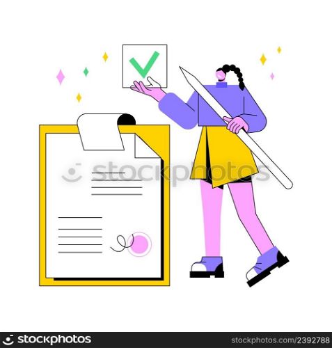 Terms and conditions abstract concept vector illustration. Legal notice, user terms and conditions, website menu bar, web element, information page, registration process, accept abstract metaphor.. Terms and conditions abstract concept vector illustration.