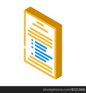 terms condition paper document isometric icon vector. terms condition paper document sign. isolated symbol illustration. terms condition paper document isometric icon vector illustration