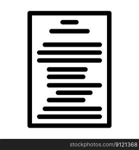 terms condition paper document line icon vector. terms condition paper document sign. isolated contour symbol black illustration. terms condition paper document line icon vector illustration