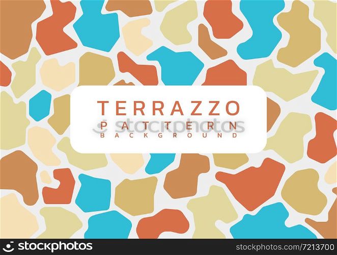 Terrazzo clean background modern pattern design art concept with space for your text. vector illustration