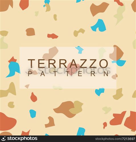 Terrazzo pattern background abstract design minimal art style smooth and clean. vector illustration