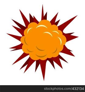 Terrible explosion icon flat isolated on white background vector illustration. Terrible explosion icon isolated