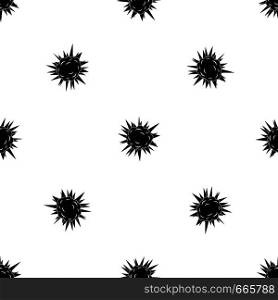 Terrible explosion pattern repeat seamless in black color for any design. Vector geometric illustration. Terrible explosion pattern seamless black