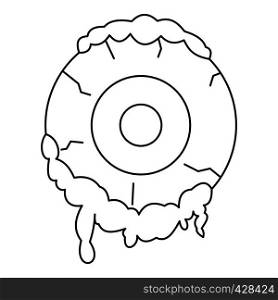 Terrible eyeball icon. Outline illustration of terrible eyeball vector icon for web. Terrible eyeball icon, outline style
