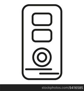 Test device icon outline vector. Lab s&le. Digital clinic. Test device icon outline vector. Lab s&le