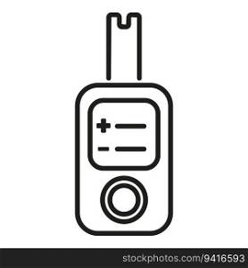 Test device icon outline vector. Lab s&le. Positive result. Test device icon outline vector. Lab s&le