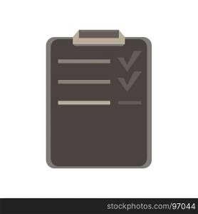Test document vector flat icon answer check checklist correct design exam clipboard success write task