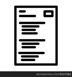 test exam paper document line icon vector. test exam paper document sign. isolated contour symbol black illustration. test exam paper document line icon vector illustration