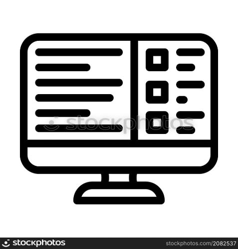 test online line icon vector. test online sign. isolated contour symbol black illustration. test online line icon vector illustration