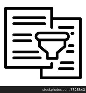 Test papers icon outline vector. Education development. Online system. Test papers icon outline vector. Education development
