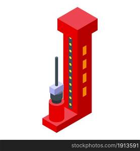 Test power icon isometric vector. Hammer game. Striker game. Test power icon isometric vector. Hammer game